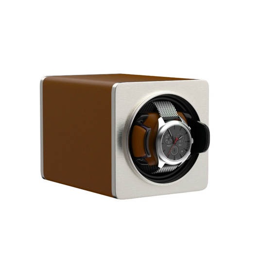 Winderox Vegan Leather Automatic Watch Winder – Single Display Box & Gift Case