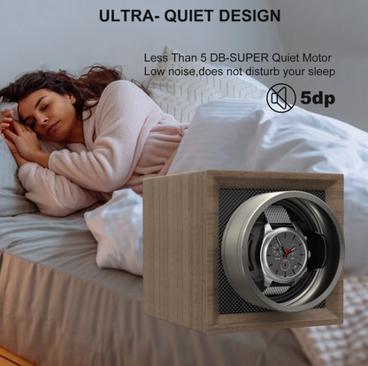 Silent Automatic Watch Winder Box – Dual Power & Elegant Design