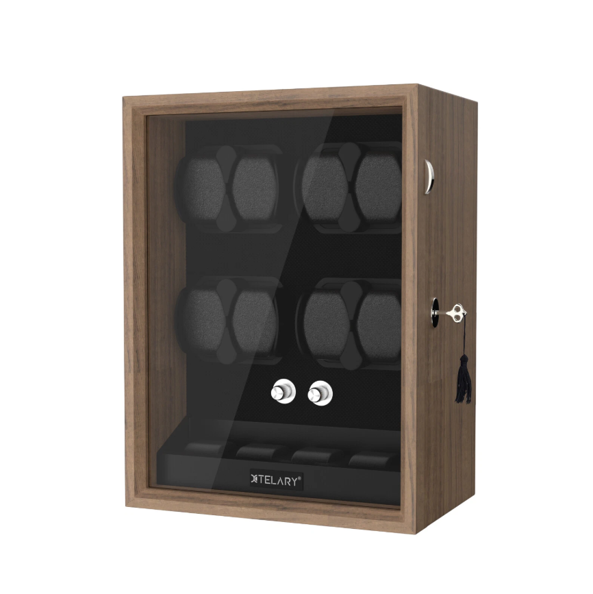 Winderox 8-Watch Automatic Watch Winder with LED Display & Storage