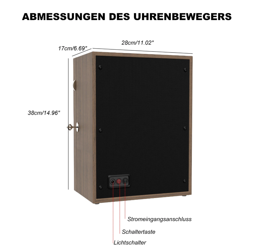Winderox 8-Watch Automatic Watch Winder with LED Display & Storage